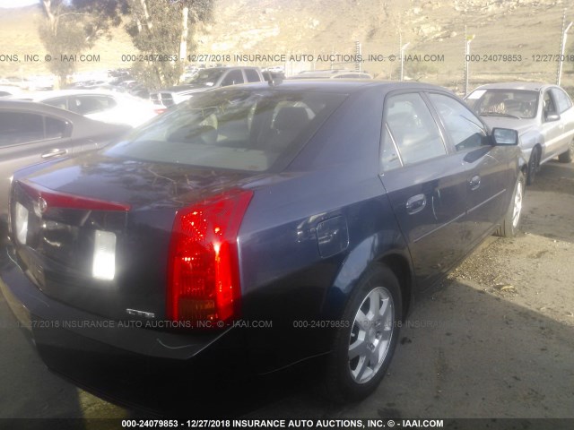 1G6DP567650160988 - 2005 CADILLAC CTS HI FEATURE V6 BLUE photo 4