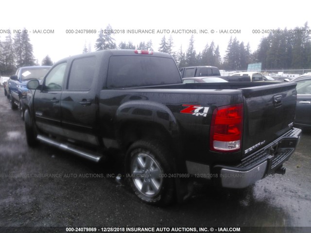 3GTP2WE72DG233333 - 2013 GMC SIERRA K1500 SLT BLACK photo 3