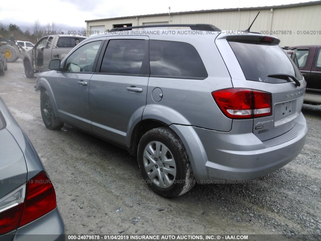 3C4PDCAB9GT185408 - 2016 DODGE JOURNEY SE SILVER photo 3