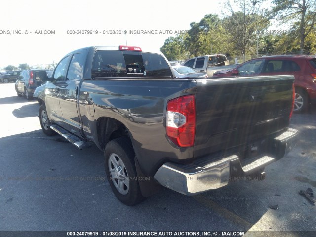 5TFRM5F15FX089671 - 2015 TOYOTA TUNDRA DOUBLE CAB SR/SR5 BLACK photo 3