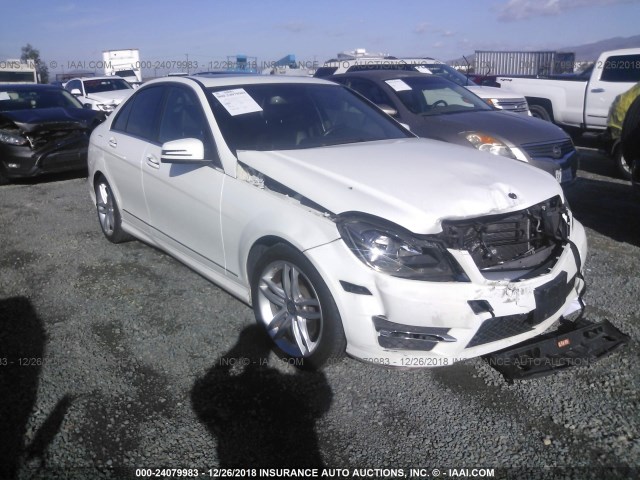 WDDGF4HB8DA827082 - 2013 MERCEDES-BENZ C 250 WHITE photo 1