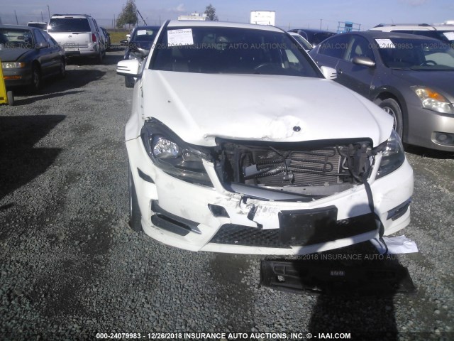 WDDGF4HB8DA827082 - 2013 MERCEDES-BENZ C 250 WHITE photo 6