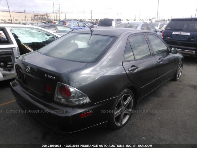 JTHBD182610010248 - 2001 LEXUS IS 300 GRAY photo 4