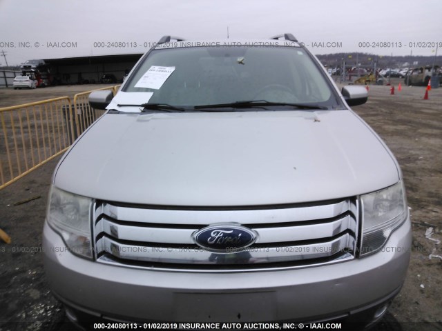 1FMDK02W98GA15513 - 2008 FORD TAURUS X SEL SILVER photo 6