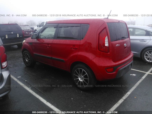 KNDJT2A64C7367120 - 2012 KIA SOUL +/!/SPORT RED photo 3