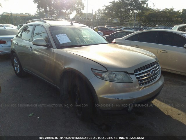 JNRAS08U95X101459 - 2005 INFINITI FX35 BEIGE photo 1