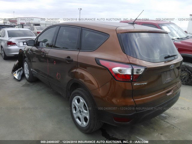 1FMCU0F7XHUC49377 - 2017 FORD ESCAPE S BROWN photo 3