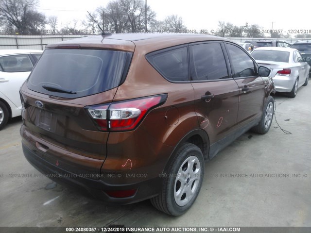 1FMCU0F7XHUC49377 - 2017 FORD ESCAPE S BROWN photo 4