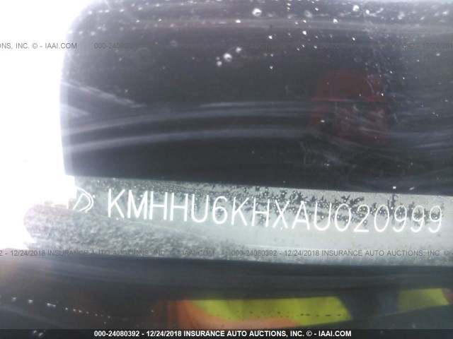 KMHHU6KHXAU020999 - 2010 HYUNDAI GENESIS COUPE 3.8L BLACK photo 9