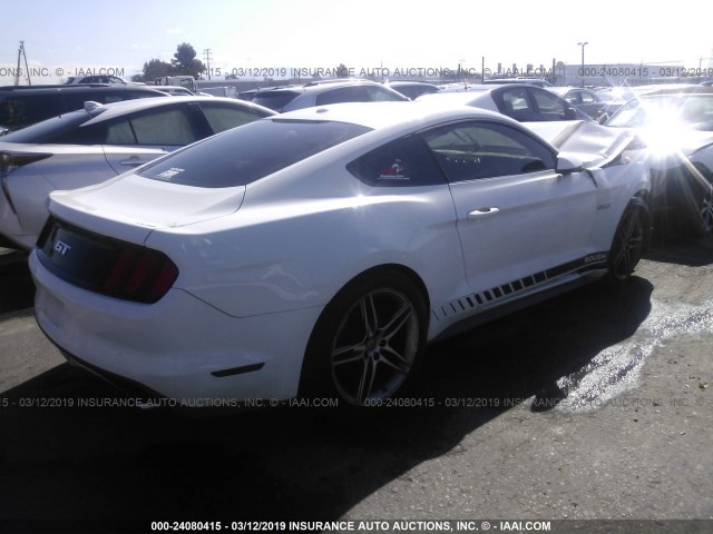 1FA6P8CF7F5409831 - 2015 FORD MUSTANG GT WHITE photo 4