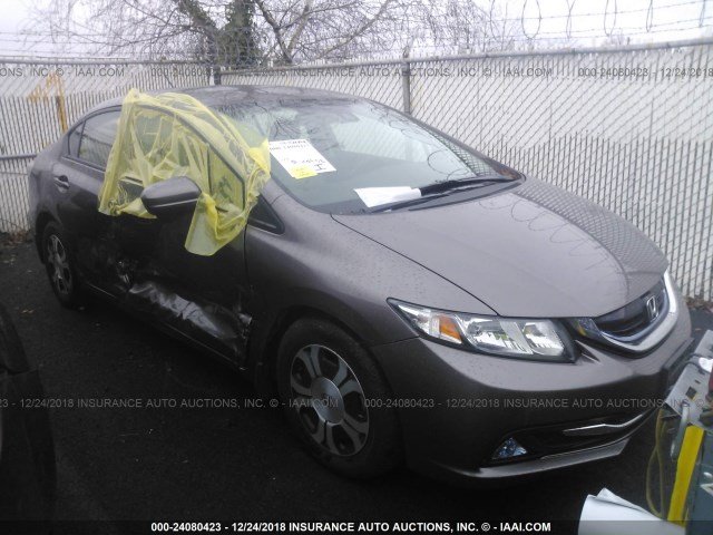 19XFB4F28EE201387 - 2014 HONDA CIVIC HYBRID GOLD photo 1