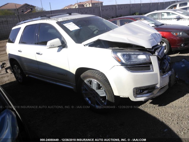 1GKKVTKD9EJ282057 - 2014 GMC ACADIA DENALI WHITE photo 1