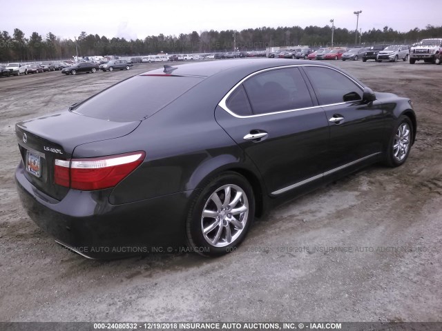 JTHGL46F375008470 - 2007 LEXUS LS 460L GRAY photo 4