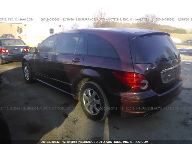 4JGCB65E56A029264 - 2006 MERCEDES-BENZ R 350 MAROON photo 3