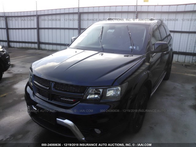 3C4PDDGGXJT386444 - 2018 DODGE JOURNEY BLACK photo 2