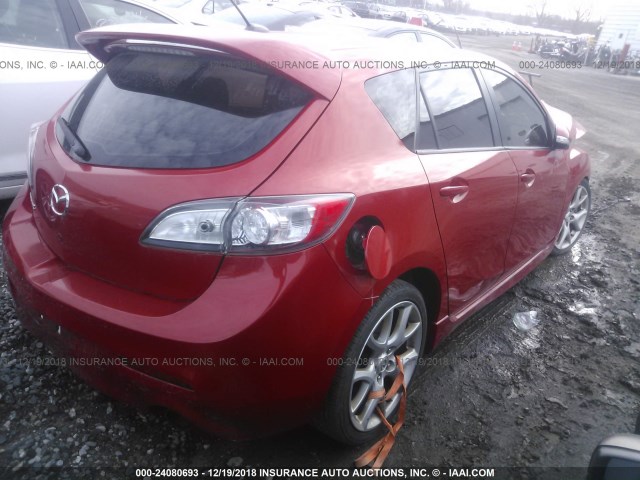 JM1BL1K46B1485618 - 2011 MAZDA SPEED 3 RED photo 4