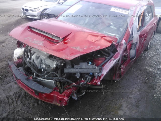 JM1BL1K46B1485618 - 2011 MAZDA SPEED 3 RED photo 6