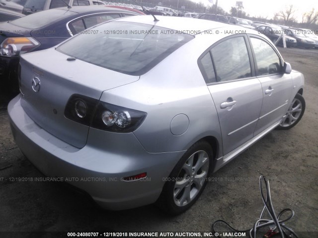 JM1BK323281782500 - 2008 MAZDA 3 S SILVER photo 4