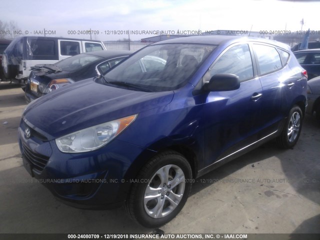 KM8JT3AB1BU120667 - 2011 HYUNDAI TUCSON BLUE photo 2