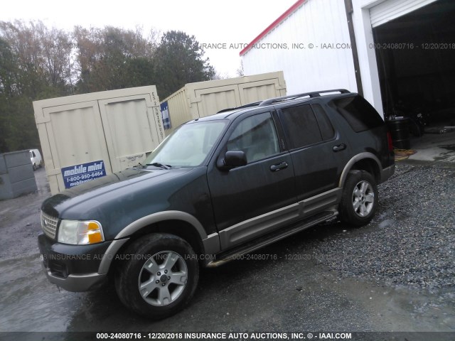 1FMZU64W83UB84335 - 2003 FORD EXPLORER EDDIE BAUER GREEN photo 2