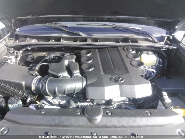 JTEBU5JR9J5543841 - 2018 TOYOTA 4RUNNER SR5 PREM/LTDL/TRAIL/TRD GRAY photo 10