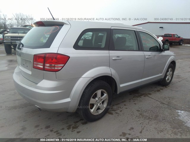 3D4GG47B49T133758 - 2009 DODGE JOURNEY SE SILVER photo 4