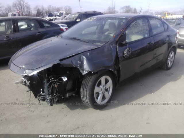 1C3CDFBB9GD689515 - 2016 DODGE DART SXT GRAY photo 2