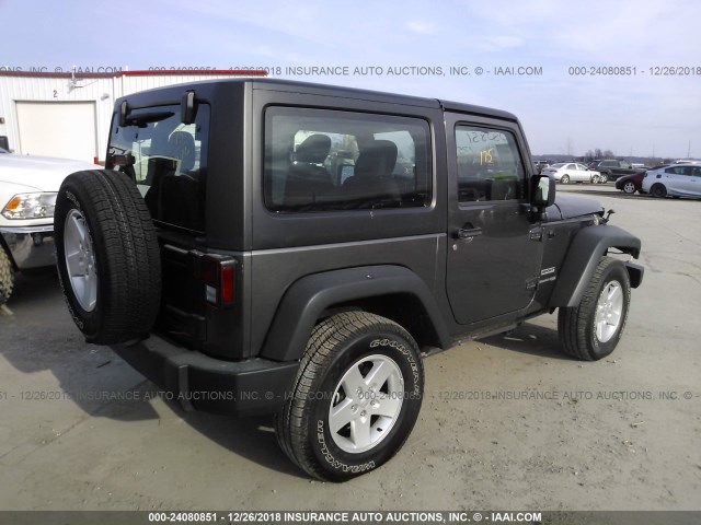 1C4GJWAG4JL928503 - 2018 JEEP WRANGLER SPORT GRAY photo 4