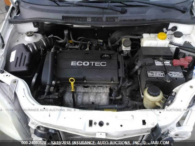 KL1TD66E69B335859 - 2009 CHEVROLET AVEO LS/LT WHITE photo 10