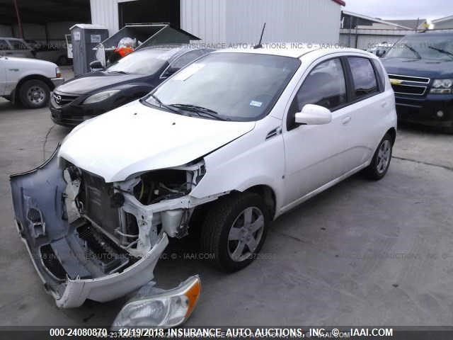 KL1TD66E69B335859 - 2009 CHEVROLET AVEO LS/LT WHITE photo 2