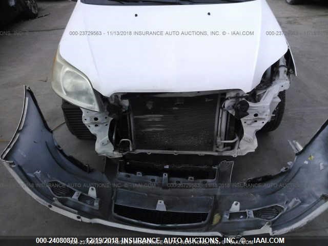 KL1TD66E69B335859 - 2009 CHEVROLET AVEO LS/LT WHITE photo 6