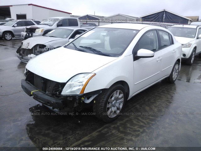 3N1AB6AP5CL762389 - 2012 NISSAN SENTRA WHITE photo 2