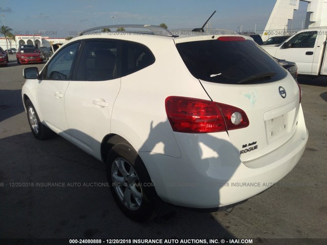 JN8AS58T38W302499 - 2008 NISSAN ROGUE S/SL WHITE photo 3