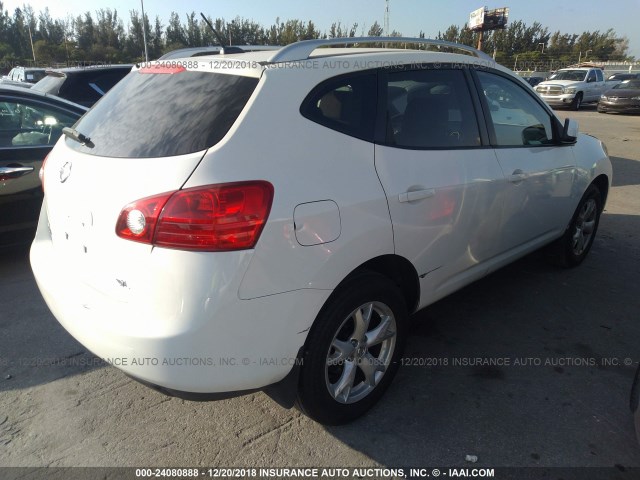 JN8AS58T38W302499 - 2008 NISSAN ROGUE S/SL WHITE photo 4