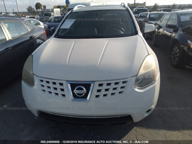 JN8AS58T38W302499 - 2008 NISSAN ROGUE S/SL WHITE photo 6