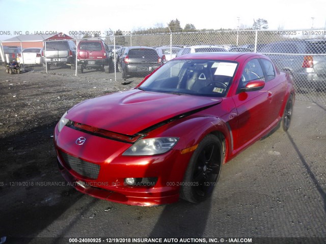 JM1FE17N740136330 - 2004 MAZDA RX8 RED photo 2