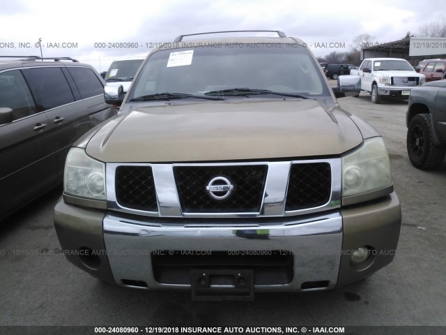 5N1AA08A04N729585 - 2004 NISSAN ARMADA SE/LE GOLD photo 6