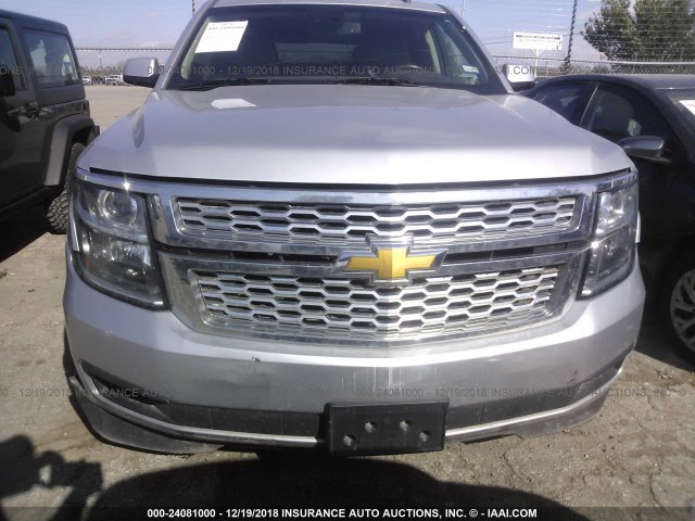 1GNSCBKC3FR272458 - 2015 CHEVROLET TAHOE C1500 LT SILVER photo 6