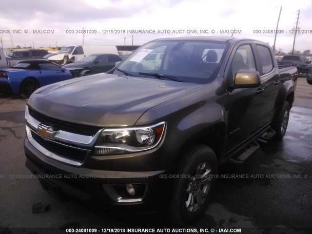 1GCGSCE35G1240789 - 2016 CHEVROLET COLORADO LT TAN photo 2