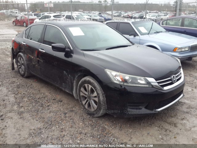 1HGCR2F32EA162523 - 2014 HONDA ACCORD BLACK photo 1