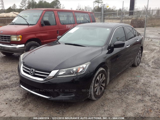 1HGCR2F32EA162523 - 2014 HONDA ACCORD BLACK photo 2