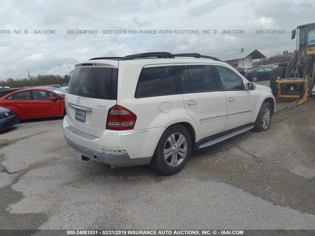 4JGBF71E08A421549 - 2008 MERCEDES-BENZ GL WHITE photo 4