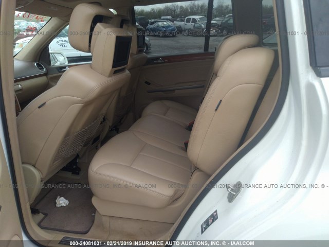 4JGBF71E08A421549 - 2008 MERCEDES-BENZ GL WHITE photo 8