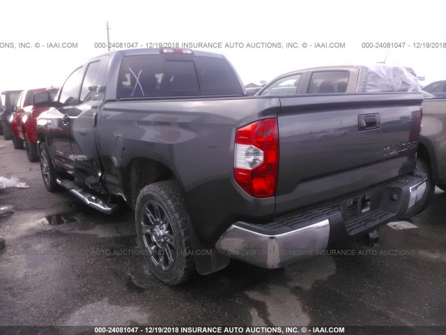 5TFRY5F19EX163662 - 2014 TOYOTA TUNDRA DOUBLE CAB SR/SR5 GRAY photo 3