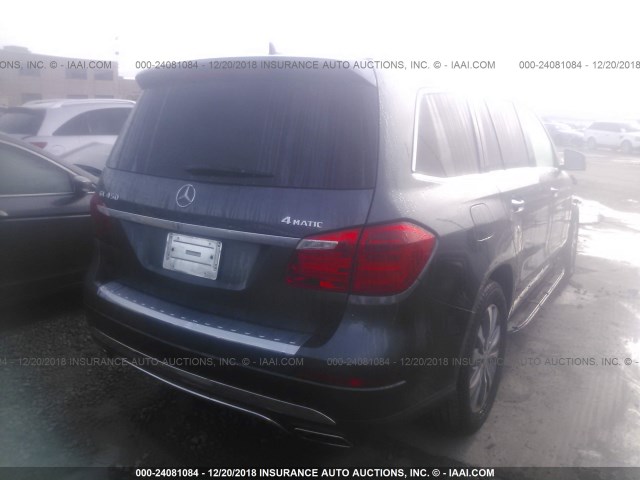 4JGDF7CEXEA400127 - 2014 MERCEDES-BENZ GL 450 4MATIC GRAY photo 4