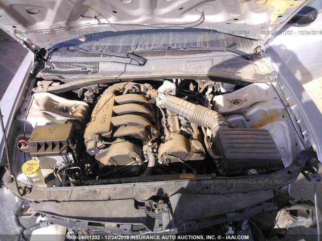 2B3KA43R87H873834 - 2007 DODGE CHARGER SE/SXT SILVER photo 10