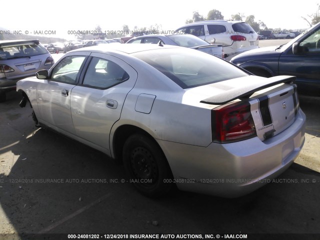 2B3KA43R87H873834 - 2007 DODGE CHARGER SE/SXT SILVER photo 3