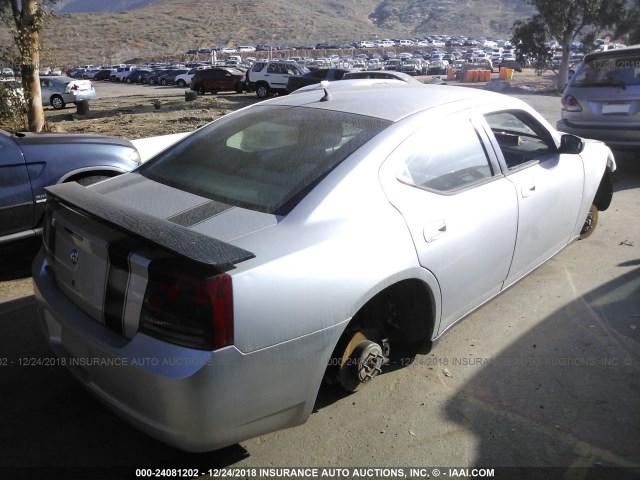 2B3KA43R87H873834 - 2007 DODGE CHARGER SE/SXT SILVER photo 4