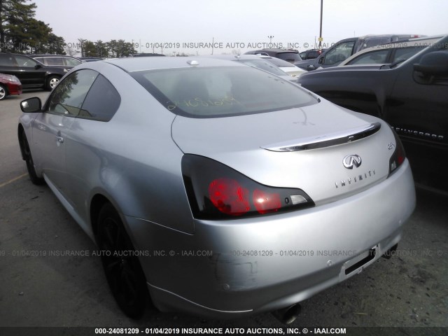 JN1CV6EL4BM262221 - 2011 INFINITI G37 SILVER photo 3