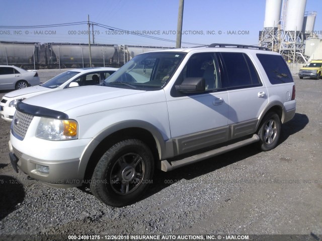 1FMFU18576LA08586 - 2006 FORD EXPEDITION EDDIE BAUER WHITE photo 2